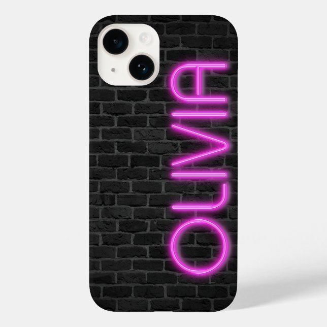 OLIVIA In PINK Neon Lights  Case-Mate iPhone Case (Back)