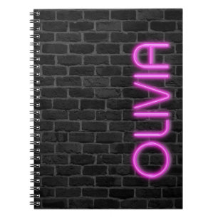 OLIVIA In PINK Neon Lights Notebook