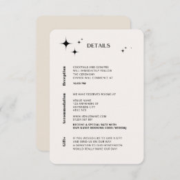 OLIVIA Modern Ivory Celestial Enclosure Card