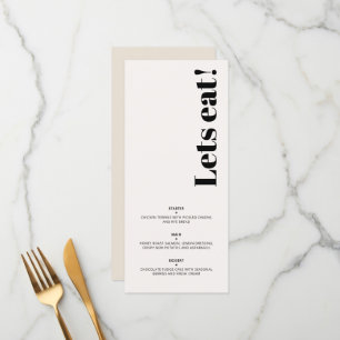 OLIVIA Modern Ivory Celestial Wedding Breakfast Menu