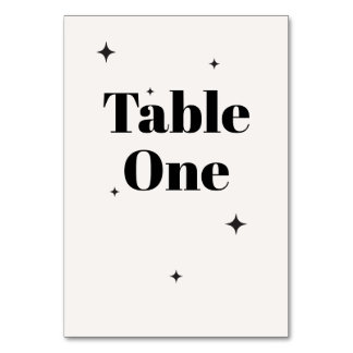 OLIVIA Modern Ivory Celestial Wedding Breakfast Table Number
