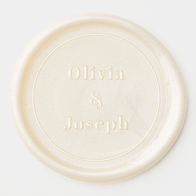 OLIVIA Modern White Real Wax Envelope Seal Wax Seal Sticker (Front)