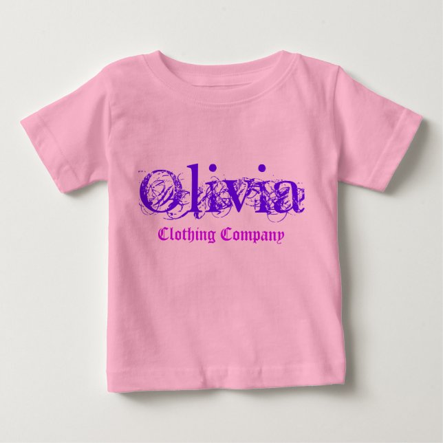 Olivia Name Clothing Company Baby Shirts (Front)