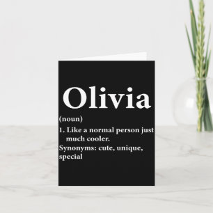 Olivia Name Definition Funny D Card