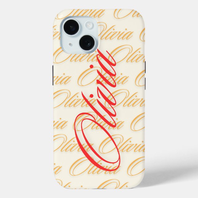 Olivia Name Pattern Design Case-Mate iPhone Case (Back)