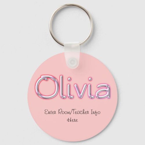 Olivia Name Tag Key Chain