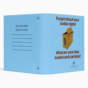 Olivia Organ Sky Blue 3 Ring Binder