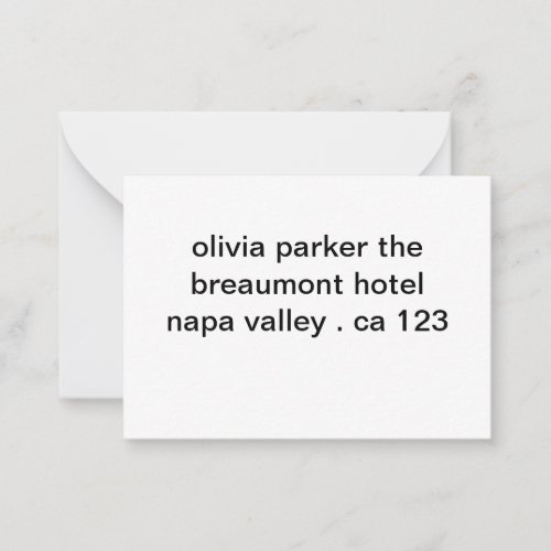 olivia parker the breaumont hotel napa valley  ca note card