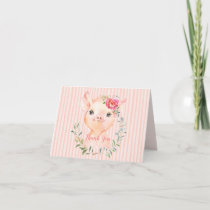 Olivia Pigsley Baby Shower Thank You Card