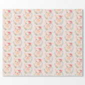 Olivia Pigsley Blush Pink Wrapping Paper (Flat)