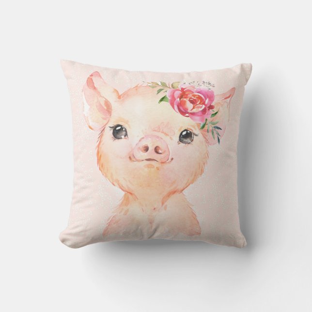 Olivia Pigsley Pig Pillow (Front)