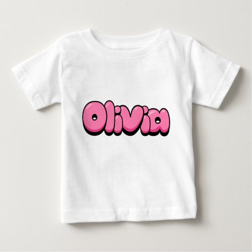 Olivia pink Baby T_Shirt