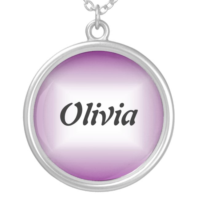 Olivia Silver Plated Necklace (Front)