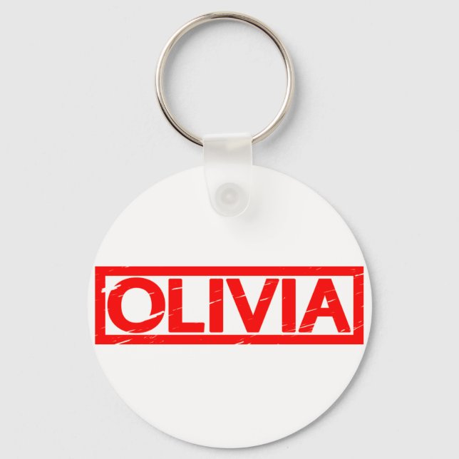 Olivia Stamp Keychain (Front)