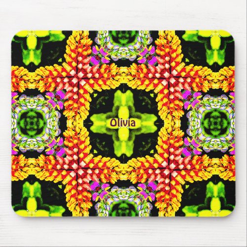 OLIVIA  Sweet Lupins Pattern  Mouse Pad