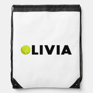 Olivia Tennis Drawstring Bag