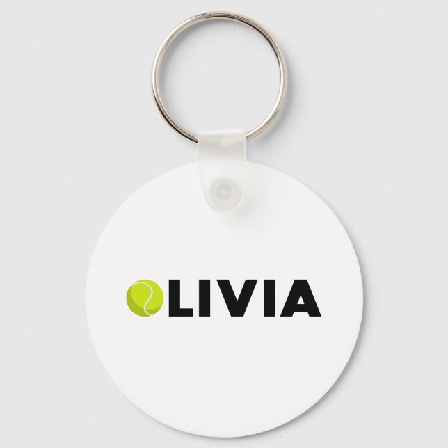 Olivia Tennis Keychain (Front)