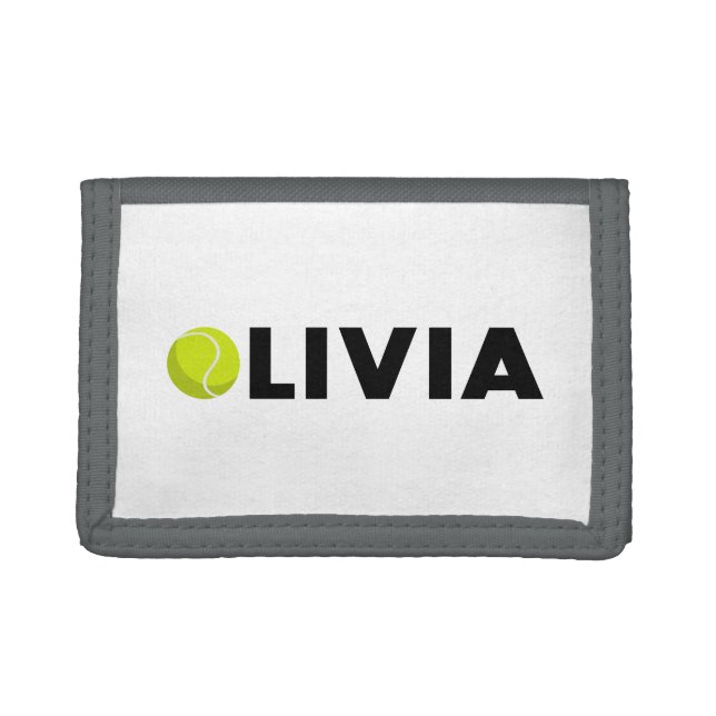 Olivia Tennis Trifold Wallet (Front)