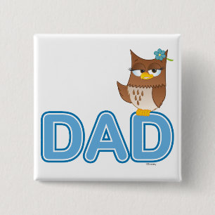 Olivia VonHoot Cartoon Character for Dad - Pinback Button
