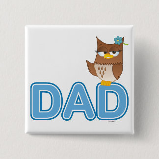 Olivia VonHoot Cartoon Character for Dad - Pinback Button