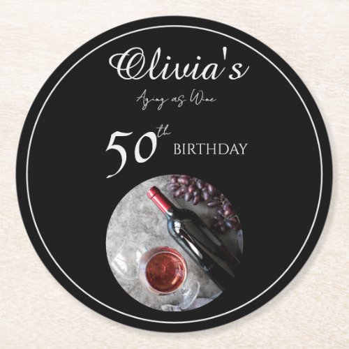 Olivias 50th Birthday Celebration Coaster