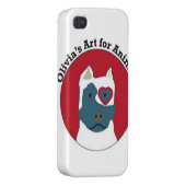 Olivia's Art for Animals Logo iPhone Case (Back Right)
