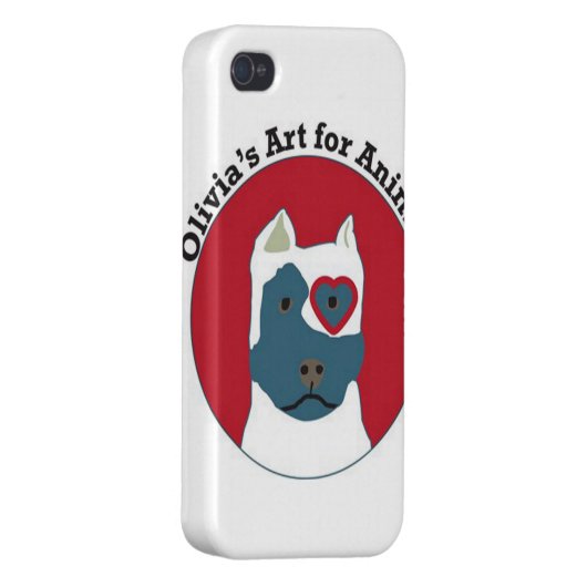 Olivia's Art for Animals Logo iPhone Case (Back Right)