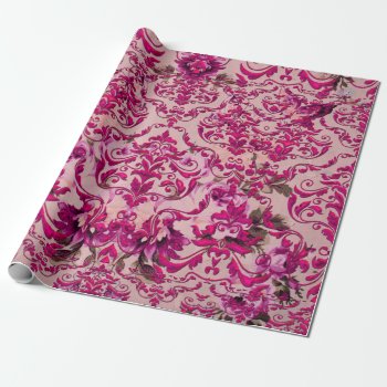 Olivia's Damask Wrapping Paper by LiquidEyes at Zazzle