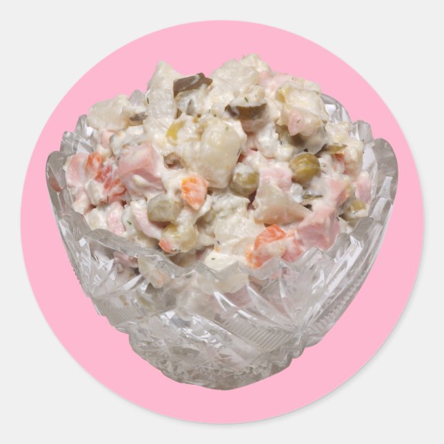 Olivier Salad Classic Round Sticker (Front)