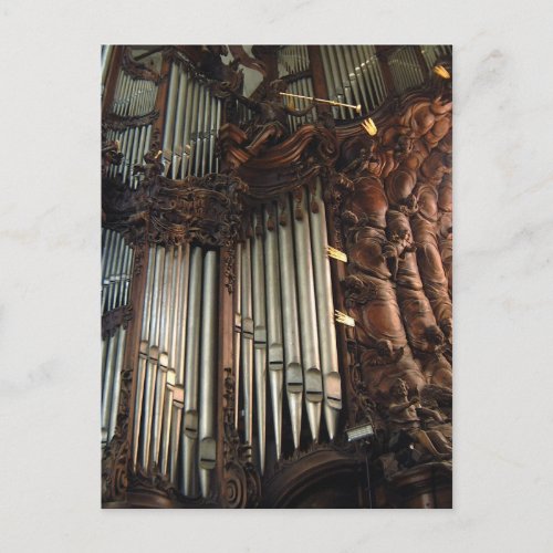 Oliwa Cathedral organ postcard