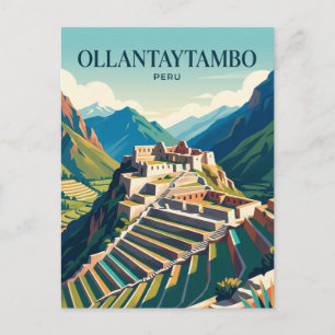 Ollantaytambo Archaeological Site Peru Postcard