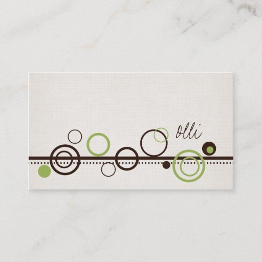 Customizable Olli Business Cards
