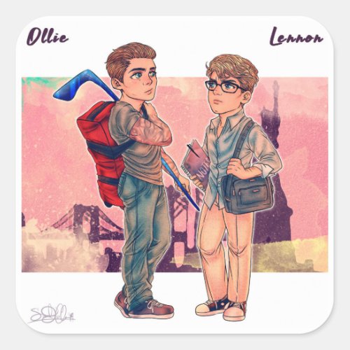 Ollie and Lennon Sticker