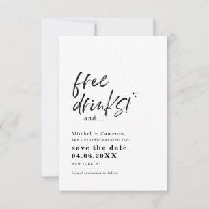 Ollie Free Drinks Save the Date Announcement