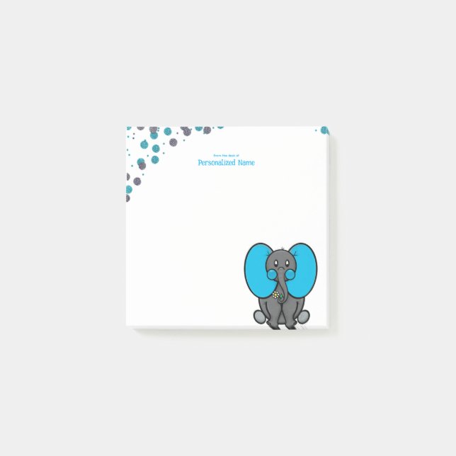 Ollie-Phant Dots Post-it Notes (Front)