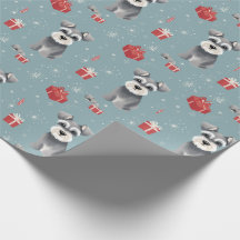 Ollie the Mini Schnauzer Xmas Wrapping Paper