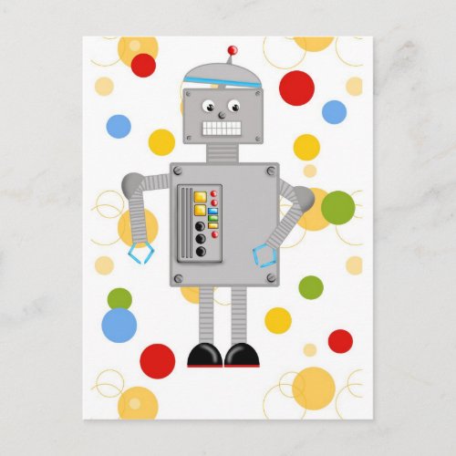 Ollie The Robot Postcard