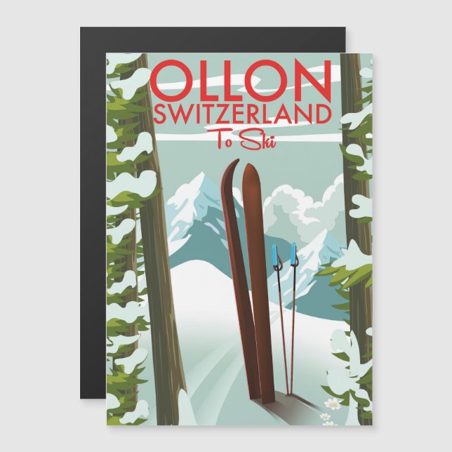 Ollon Switzerland Ski  (Front/Back)