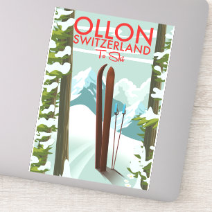 Ollon Switzerland Ski Sticker