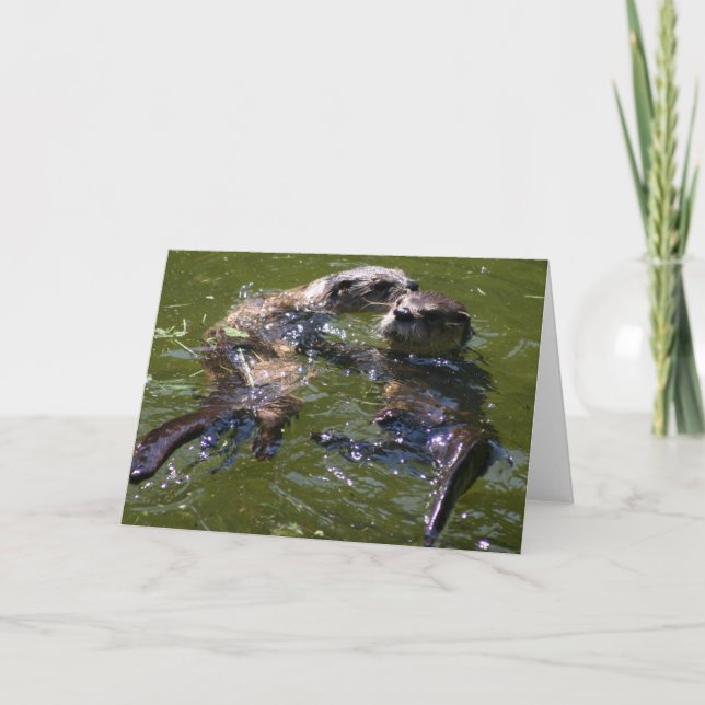 Olly Jolly Otters Holiday Card (Front)