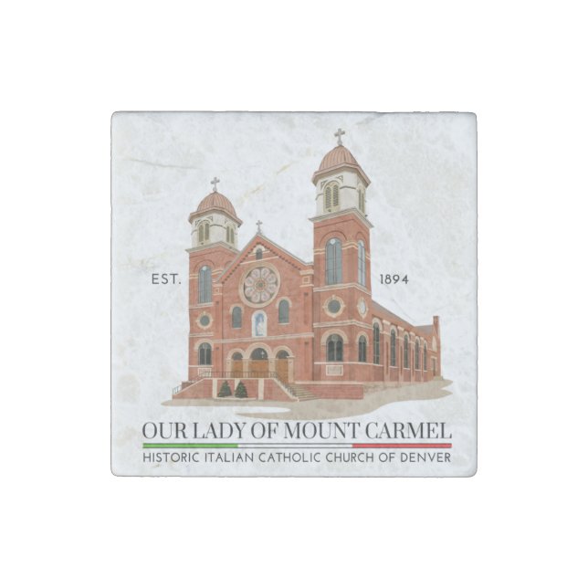 OLMC Logo Marble Magnet (Front)