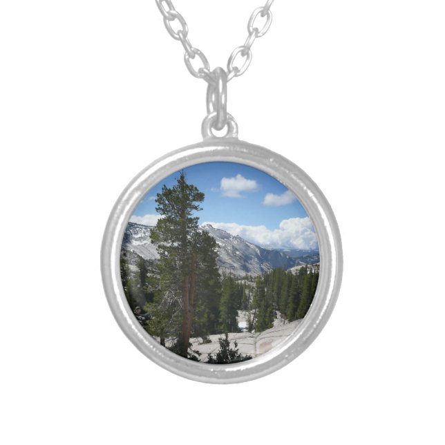 Olmsted Point III in Yosemite National Park Silver Plated Necklace (Front)