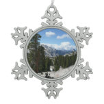 Olmsted Point III in Yosemite National Park Snowflake Pewter Christmas Ornament