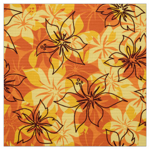Olowalu Hibiscus Hawaiian Camo Aloha Shirt Print Fabric