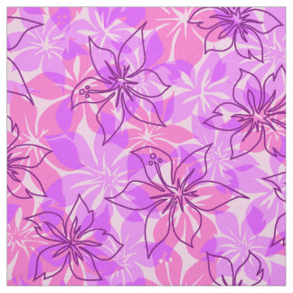Olowalu Hibiscus Hawaiian Camo Aloha Shirt Print Fabric