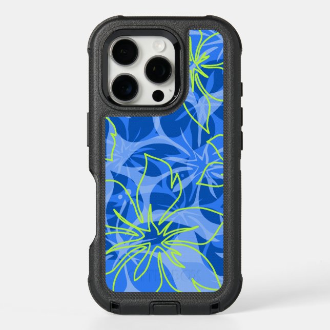 Olowalu Hibiscus Hawaiian Camo Otterbox iPhone Case (Back)