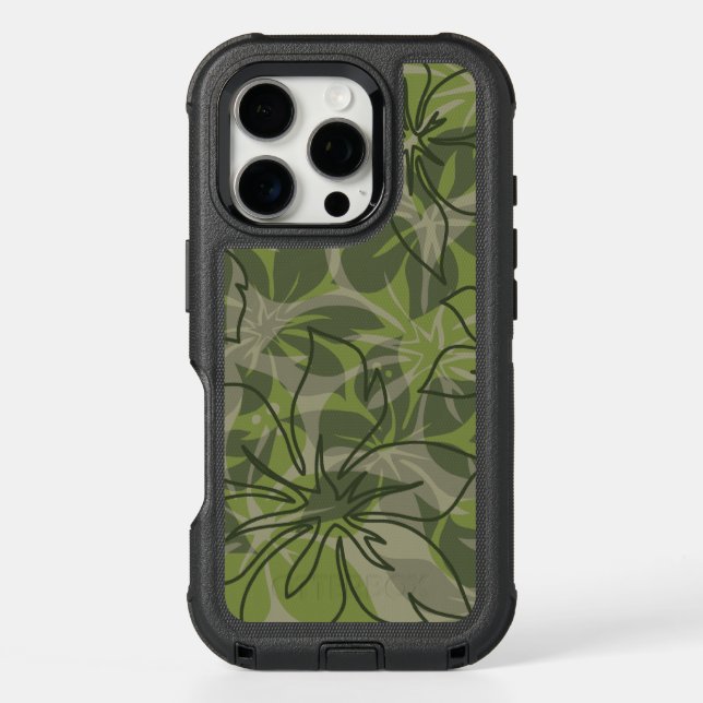 Olowalu Hibiscus Hawaiian Camo Otterbox iPhone Case (Back)
