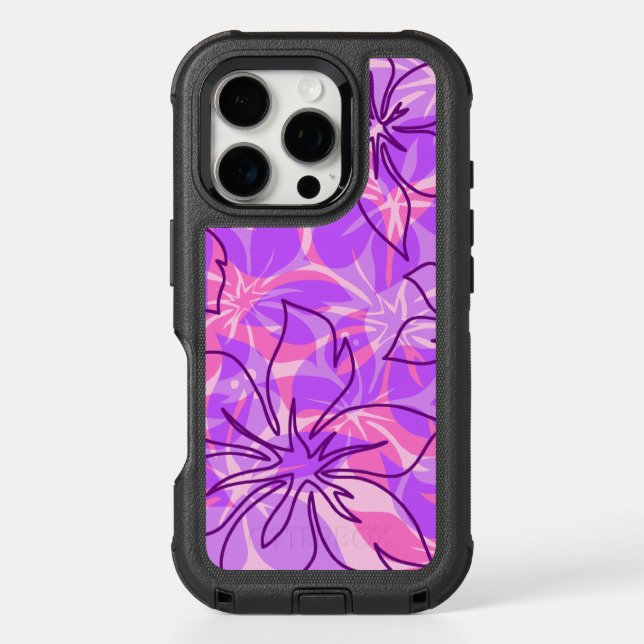 Olowalu Hibiscus Hawaiian Camo Otterbox iPhone Case (Back)