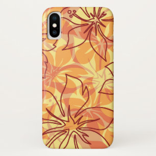 Olowalu Hibiscus Hawaiian Camo Papaya iPhone X Case