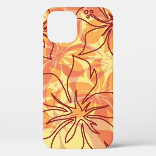 Olowalu Hibiscus Hawaiian Camo Papaya iPhone 12 Pro Case